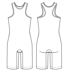 Fashion sewing patterns for MEN One-Piece Sport bib 9709